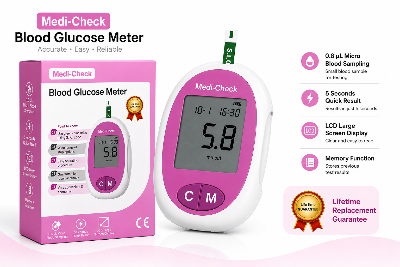 Medi-Check Blood Glucose Meter! 🩺✨